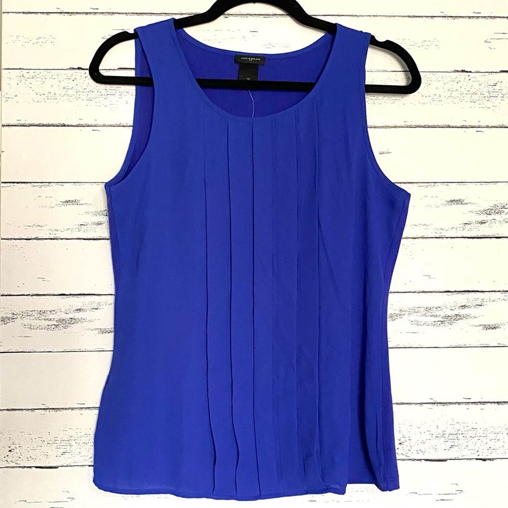 NEW Ann Taylor blue sleeveless top
